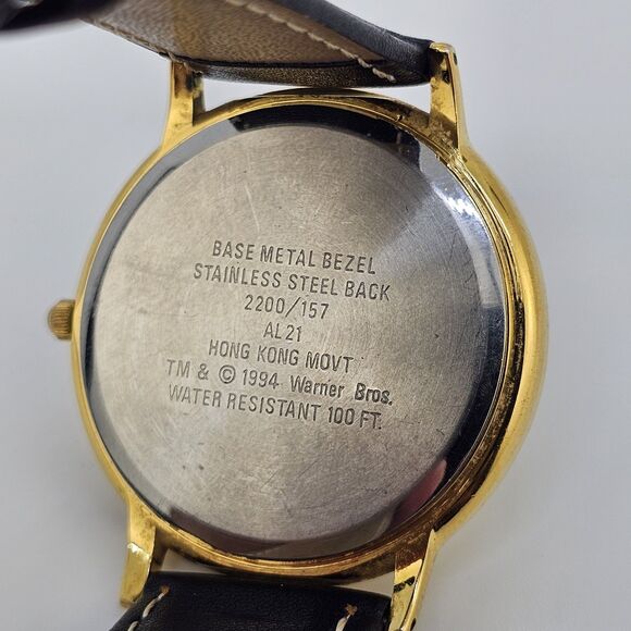 VTG Armitron Sylvester Tweety Bird Watch 40MM 1994 New Leather Bands New Battery - Picture 8 of 16